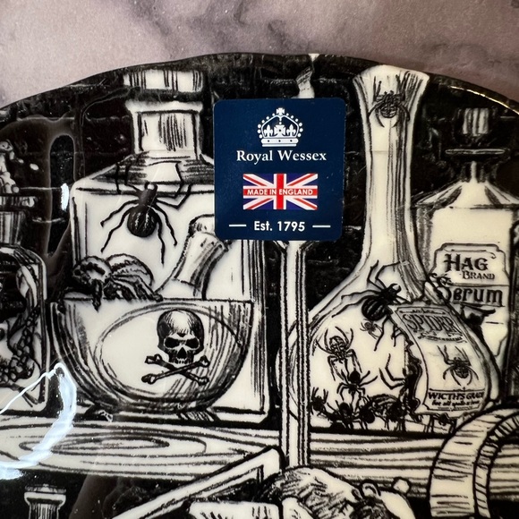 Halloween Laboratory Boiling Eyeballs Dinner Plate Apothecary Rats Poison Bottle - Picture 16 of 16